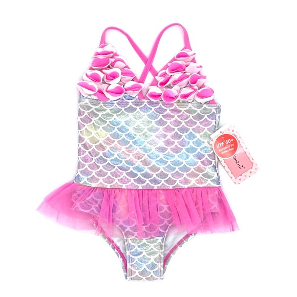 NWT Floatimini Ombré Mermaid One Piece Swimsuit in Pink 4 - Picture 2 of 10